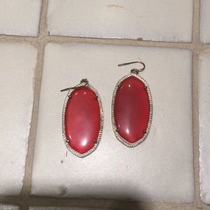 Kendra Scott Elle Gold Earrings - Coral
